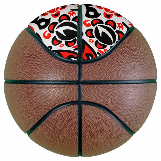 ウクライナ民族フォークアート花のパターンの添付 バスケットボール (右)