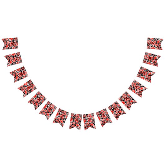 ウクライナ民族フォークアート花のパターンの添付 バンティングフラッグ (全)