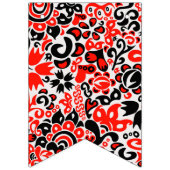 ウクライナ民族フォークアート花のパターンの添付 バンティングフラッグ (第2の旗)