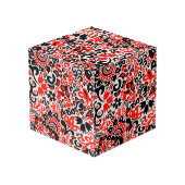 ウクライナ民族フォークアート花のパターンの添付 フォトキューブ (裏面アングル)