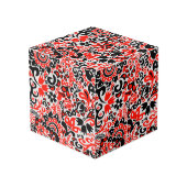 ウクライナ民族フォークアート花のパターンの添付 フォトキューブ (正面アングル)