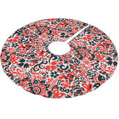 ウクライナ民族フォークアート花のパターンの添付 ブラッシュドポリエステルツリースカート (アングル)