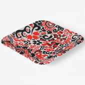 ウクライナ民族フォークアート花のパターンの添付 ペーパープレート (傾斜あり)