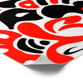 ウクライナ民族フォークアート花のパターンの添付 ポスター (角)