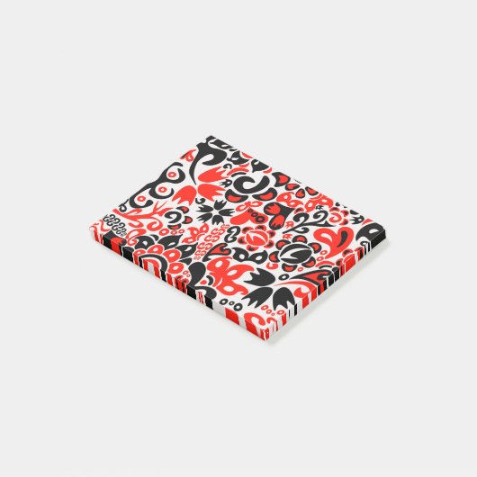 ウクライナ民族フォークアート花のパターンの添付 ポストイット (アングル)