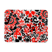 ウクライナ民族フォークアート花のパターンの添付 マグネット (横)