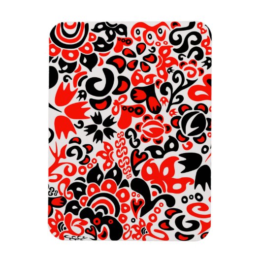 ウクライナ民族フォークアート花のパターンの添付 マグネット (縦)