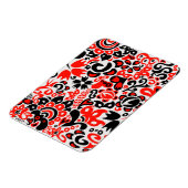 ウクライナ民族フォークアート花のパターンの添付 マグネット (左側)