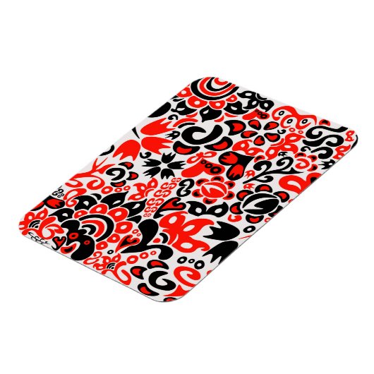 ウクライナ民族フォークアート花のパターンの添付 マグネット (左側)