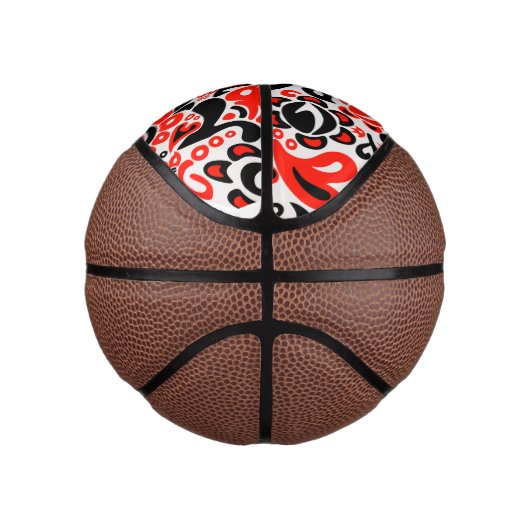 ウクライナ民族フォークアート花のパターンの添付 ミニバスケットボール (右)