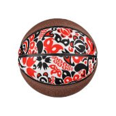 ウクライナ民族フォークアート花のパターンの添付 ミニバスケットボール (正面)
