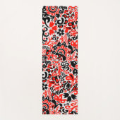 ウクライナ民族フォークアート花のパターンの添付 ヨガマット (正面)