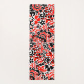 ウクライナ民族フォークアート花のパターンの添付 ヨガマット (裏面)