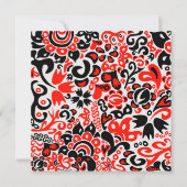 ウクライナ民族フォークアート花のパターンの添付 招待状 (正面)