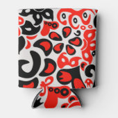 ウクライナ民族フォークアート花のパターンの添付 缶クーラー (正面)