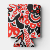 ウクライナ民族フォークアート花のパターンの添付 缶クーラー (裏面)