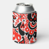 ウクライナ民族フォークアート花のパターンの添付 缶クーラー (缶裏面)