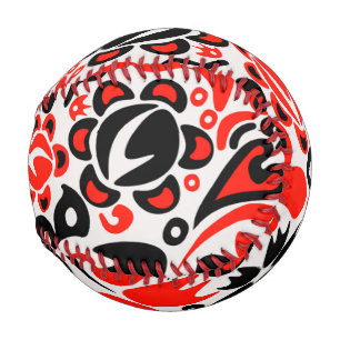 ウクライナ民族フォークアート花のパターンの添付 野球ボール