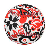 ウクライナ民族フォークアート花のパターンの添付 野球ボール (裏面)