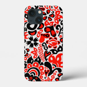 ウクライナ民族フォークアート花のパターンの添付 iPhone 13 MINIケース