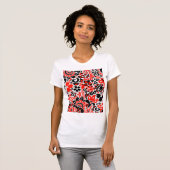 ウクライナ民族フォークアート花のパターンの添付 Tシャツ (正面フル)