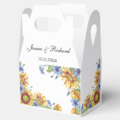 ウクライナ水彩結婚式の引き出物箱 フェイバーボックス (オープン)