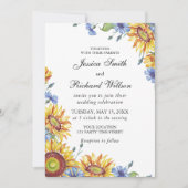 ウクライナ水彩結婚式招待状 招待状 (正面)