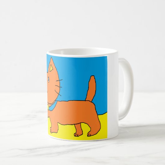 ウクライナ猫ちゃん コーヒーマグカップ (正面右)
