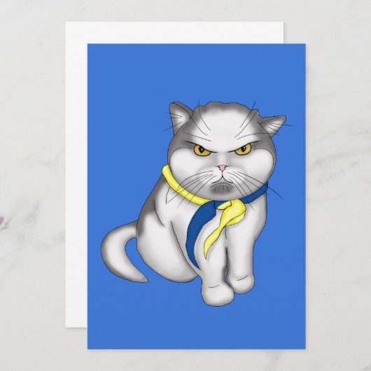 ウクライナ猫 招待状 (正面/裏面)