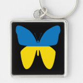 ウクライナ産の蝶 キーホルダー (正面)