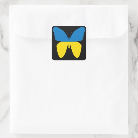ウクライナ産の蝶 スクエアシール (バッグ)