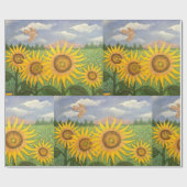 ウクライナ用ひまわり ラッピングペーパー (フラット)