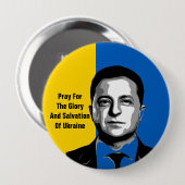 ウクライナ祈の栄光と救いのために 缶バッジ (正面&裏面)