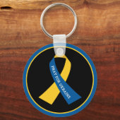 ウクライナ祈サポートRibbon Keychain キーホルダー (正面)