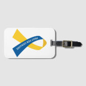 ウクライナ祈ブルーイエローリボン用 ラゲッジタグ (正面横)