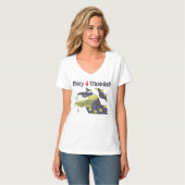 ウクライナ立ち上がり、ロシアのstopEvision Tシャツ (正面フル)