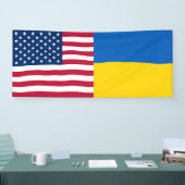 ウクライナ米国国旗の愛国心 横断幕 (トレードショー)