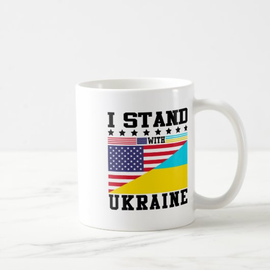 ウクライナ系アメリカ人の誇り ヴィンテージ ウクライナの旗 コーヒーマグカップ (右)