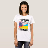 ウクライナ系アメリカ人の誇り ヴィンテージ ウクライナの旗 Tシャツ (正面フル)