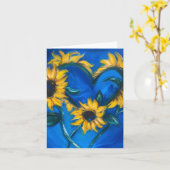 ウクライナ紛争中の希望グリーティングカード カード (黄色い花)