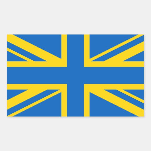 ウクライナ統一されたウクライナ国英国国旗 長方形シール (正面)