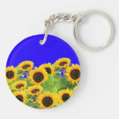 ウクライナ自由平和 – ウクライナ国旗のひまわり キーホルダー (裏面)
