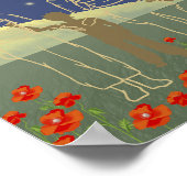 ウクライナ良い夕べの人々黄色と青 ポスター (角)