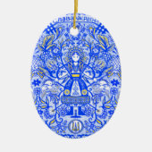 ウクライナ装飾卵への栄光 セラミックオーナメント (正面)