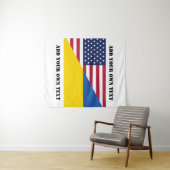 ウクライナ装飾用クッションに対する米国の支持 タペストリー (インサイチュ(横))