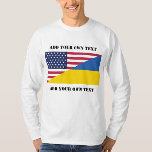 ウクライナ装飾用クッションに対する米国の支持 Tシャツ