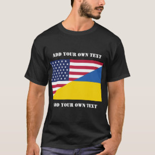 ウクライナ装飾用クッションに対する米国の支持 Tシャツ