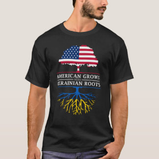 ウクライナ語と育つアメリカ人はウクライナを 定着させます Tシャツ