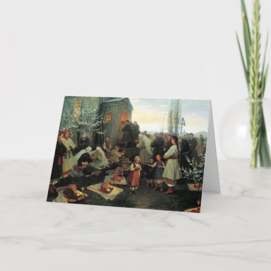 ウクライナ語イースターかVelyk Denの天恵カード シーズンカード (正面)