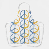 ウクライナ語 – 平和シンボルブルーイエローウクライナ戦争 エプロン (正面)